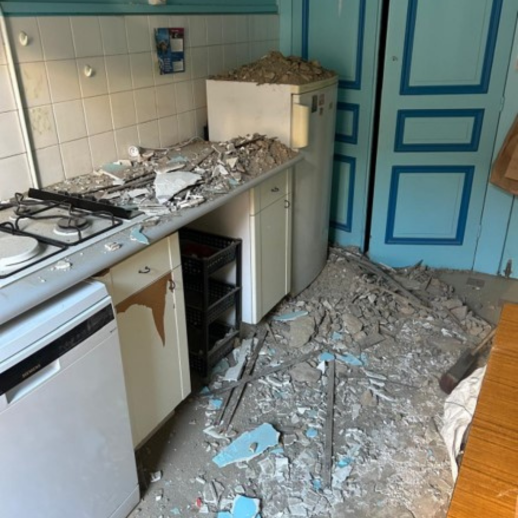 debarras de gravats dans un appartement